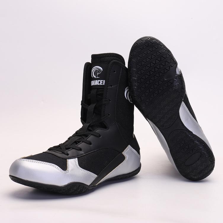 Boxing Shoes Men's and Women's Martial Arts Sanda Competition Training Non-slip Wear-resistant Light Fighting Free Fighting Wrestling Shoes