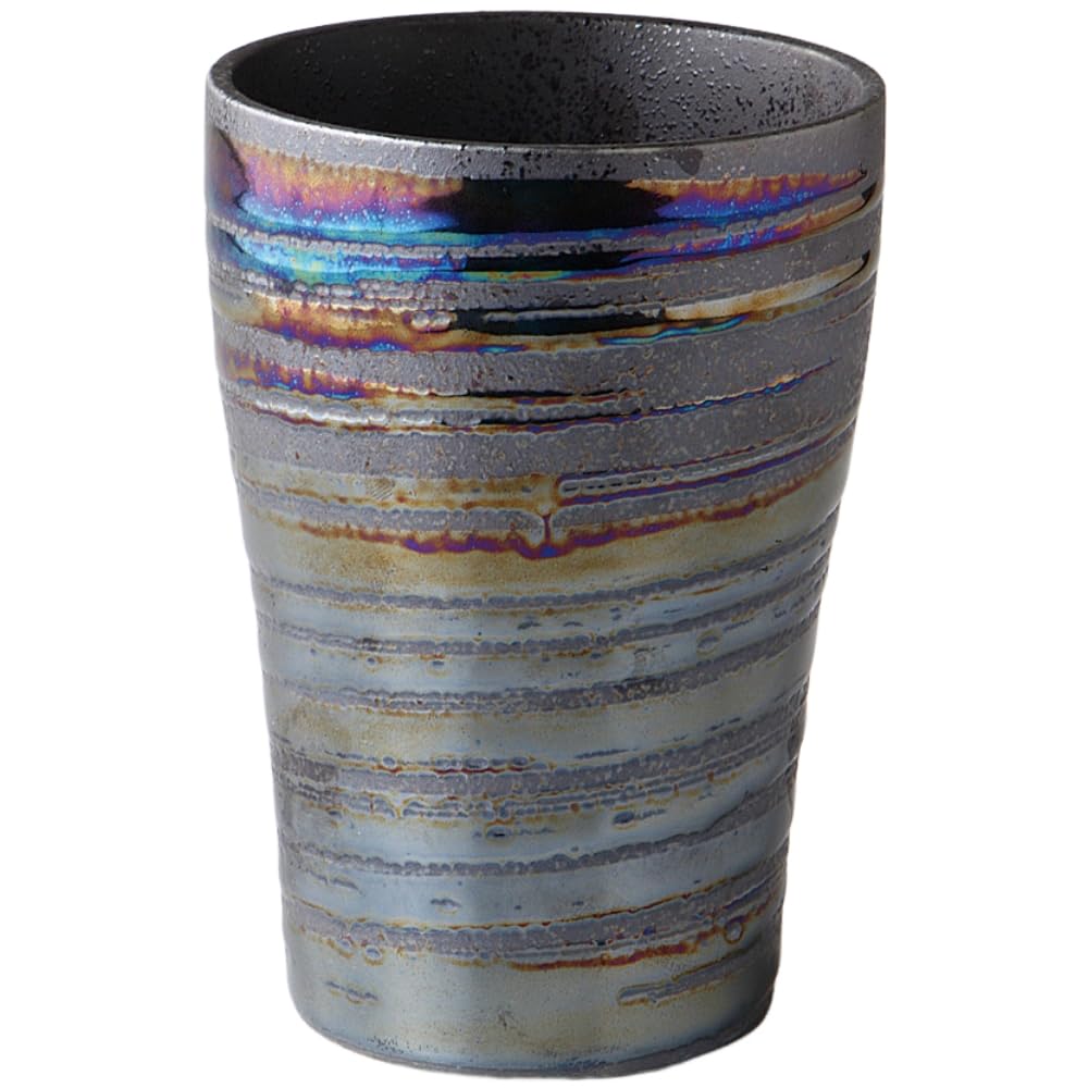 

Tumbler x x Luster Black Glow Free Cup Ceramic Mino Ware Made in Japan Ale-net W8.8 D8.8 H12.8cm чёрный