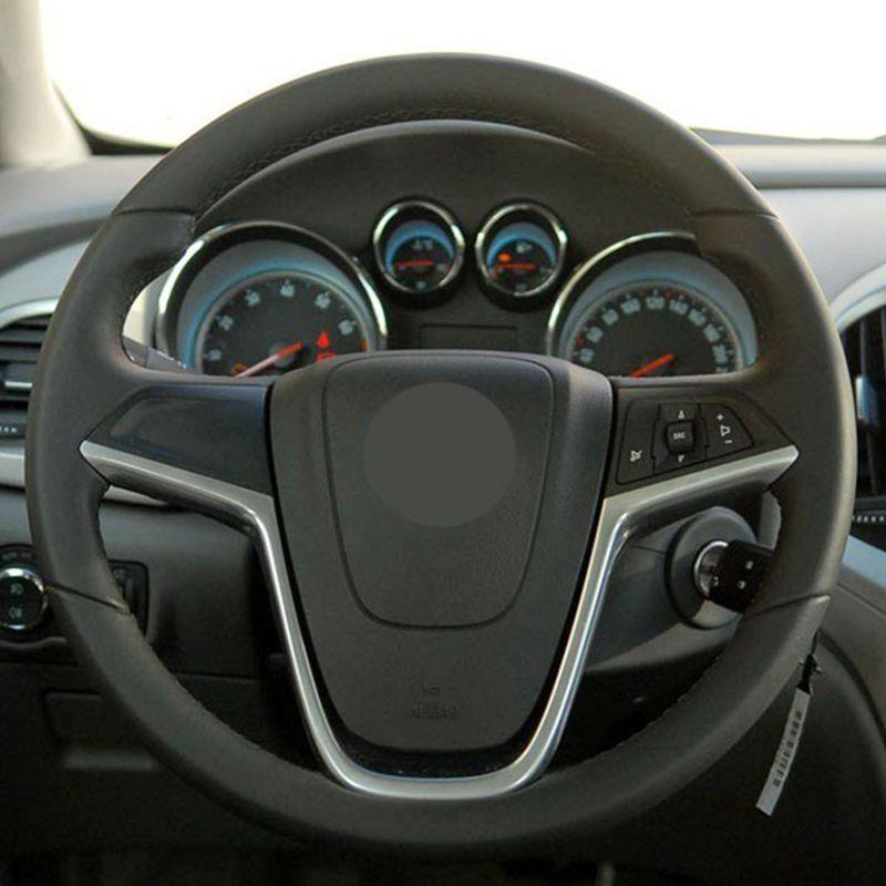 Husa volan auto din piele artificială moale, neagră, neagră, pentru Opel Insignia 2008-2013 Astra (J) Cascada Mokka