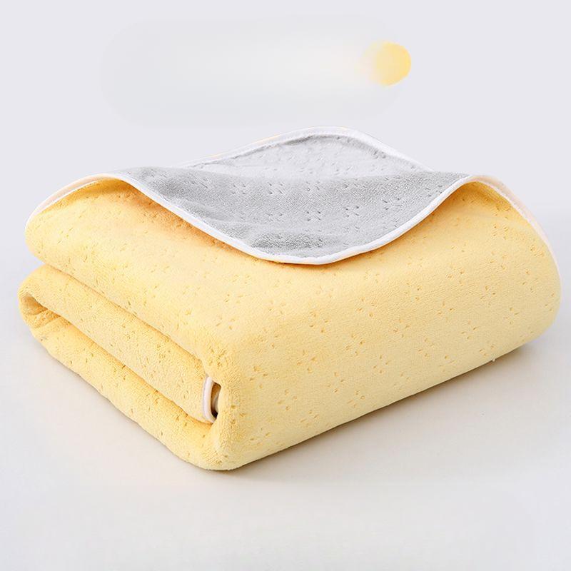 Two-color Bath Towel Coral Velvet Face Wash Towel Thickened Moisture-wicking Fast-dry Large Bath Towel Three-piece Set Couple Beach Wrap Towel
