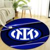 1pc I-Internazionale Milano Print Round Carpet Chair Round Carpet Suitable for Bedroom Living Room Home Decorative Carpet