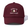 1 st DUBLIN Tryck Basebollkeps för Vuxna Minimalistisk Retro Stil Casual Mjuk Justerbar Pappa-hatt Perfekt Som Gåva