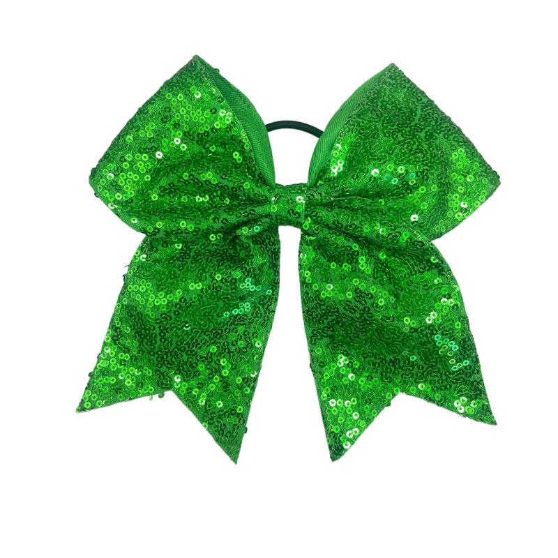 Children's Shiny Sequin Bow Hair Tie with Swallowtail Ribbon