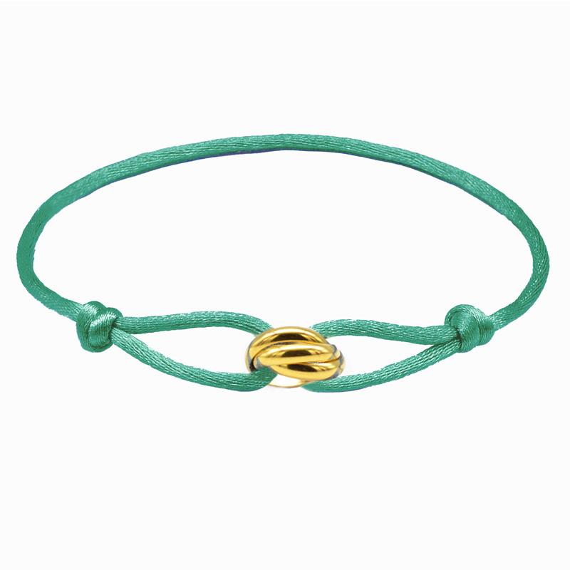 Bracelet 3 Stainless Steel Metal Buckle Bracelet Adjustable Rope Classic Bracelet for Men Friendship Jewelry Gift for Women