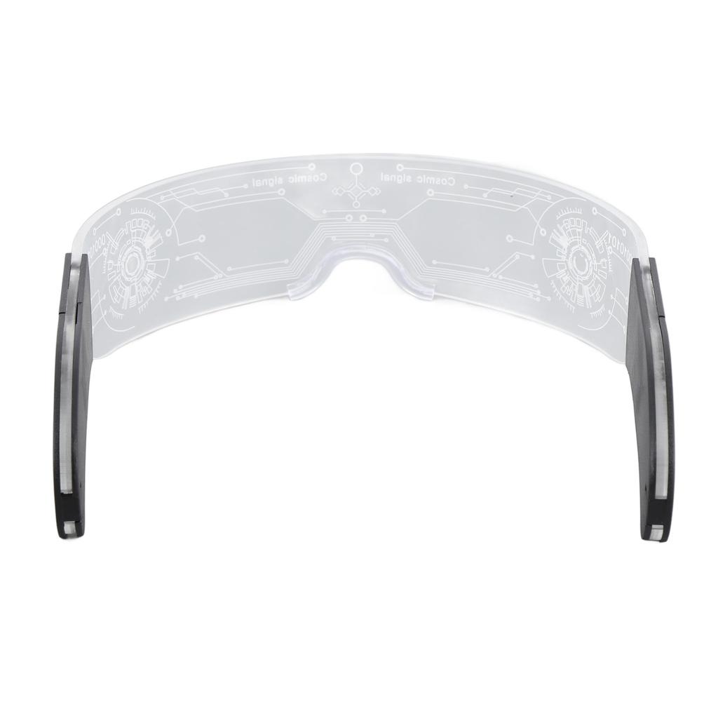 LED Visor Brille 7 Farben 4 Modi Leuchtende Cyberpunk Futuristische Brille für Party Cosplay Musik