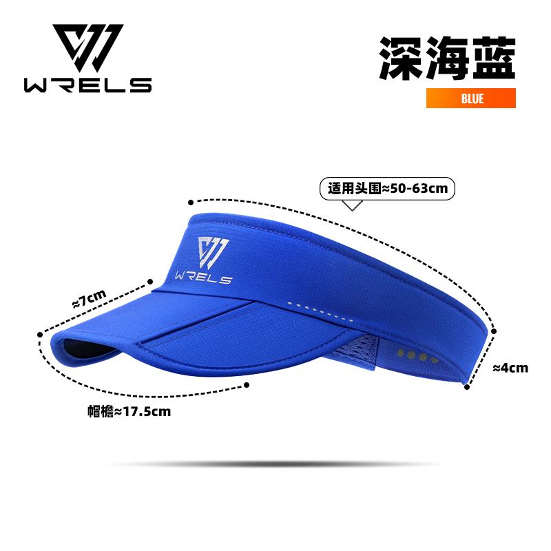 

Anti-UV Sport Hat Breathable Quick Dry Empty Top Hat Sweat Absorb Outdoor Sports Golf Hat Visor Foldable Adjustable Cooling Cap синий