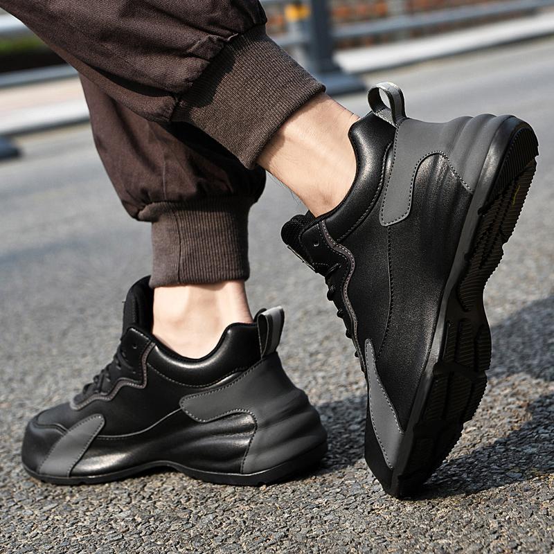 Fashion High Quality Flats Men's Walking Footwear Genuine Leather Mens Sneakers Outdoor Male Business Shoes Male Comfortable Skate Shoe