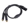 Plug and Play 3Pin XLR Male to Dual 6.35mm Female Gold Plated Stereo Converter Cable  Amplifier