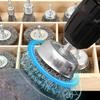 10 Sizes Wire Wheel Brush Drill Attachment Cleaning Polishing Metal Rust Removal Brushes Rotary Cleaning Accessories Tools