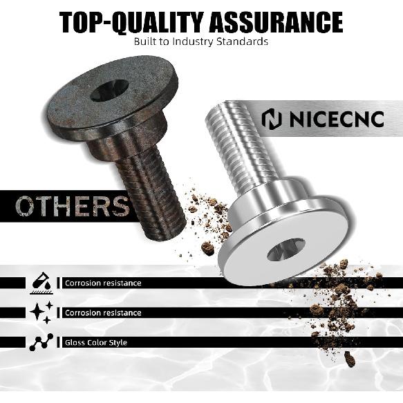 NICECNC Front Brake Rotor Disc Hardware Bolts Kit Titanium Alloy Compatible with Harley Sportster S RH1250S 2021-24, Pan America 1250 RA1250
