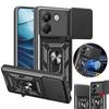 Für Xiaomi POCO M7 Pro 5G Hülle Armor Magnetischer Halter Ring Handy Funda Für Mi Poco M7 Pro M7Pro Schiebbarer Objektivschutz Abdeckung Coque