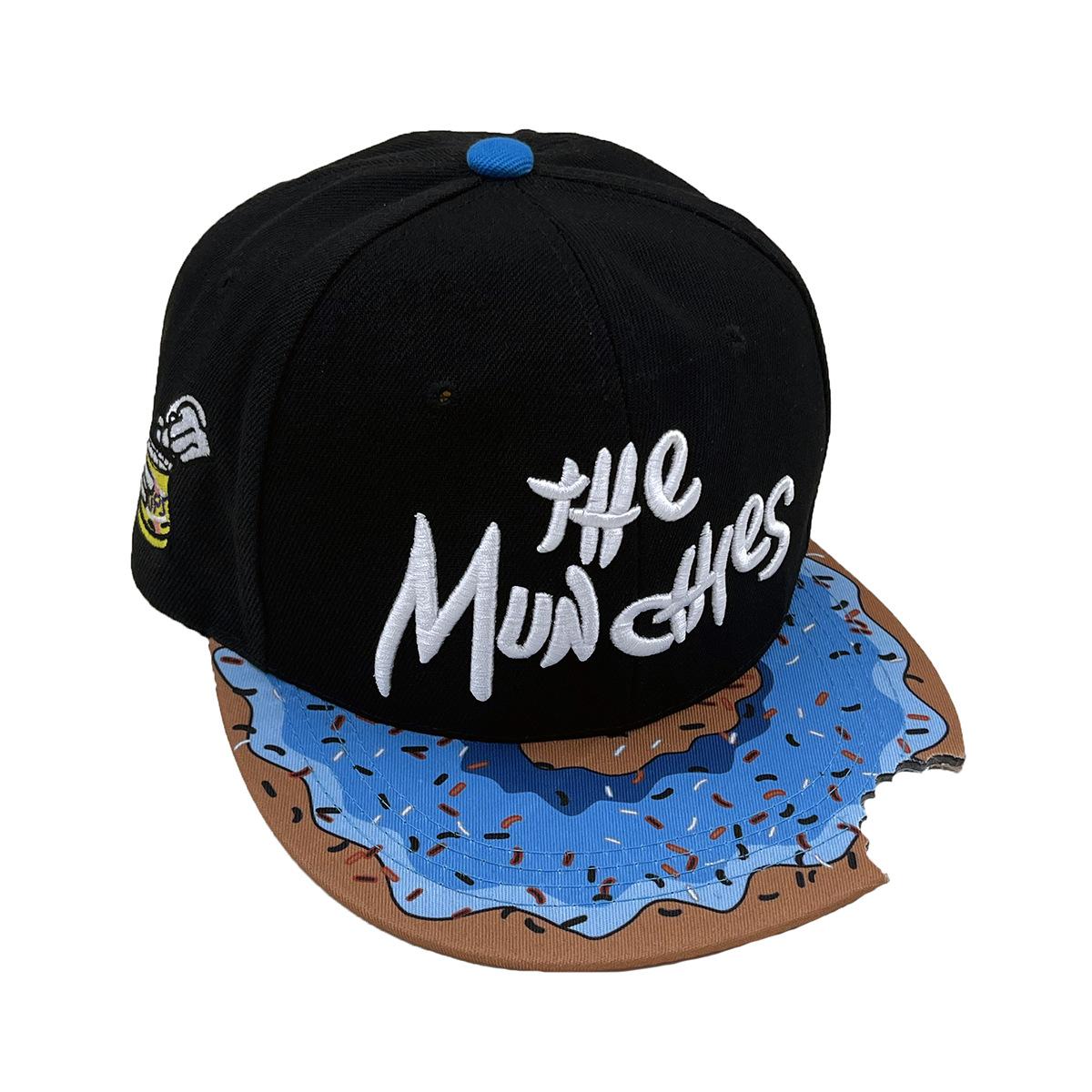 Muchies Snack Notch Flat Edge Hip Hop Hat Brim Notch Parent-Child Adult Hip-Hop Hat Baseball Cap adult 56-60cm
