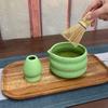 7 Pcs Matcha Set Matcha Kit Matte Trendy Speckled Ceramic Matcha Bowl Bamboo Whisk Scoop Stand Complete Ceremony Gift Box