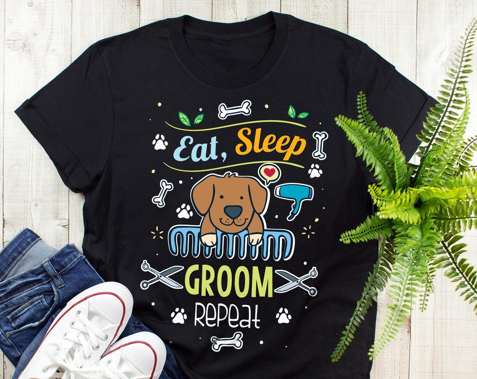 Dog Groomer Shirt, , , Dog Grooming Gift, Funny Dog Grooming Parlor Assistant T-shirt, Dog Grooming Salon Worker Tshirt, Pet Tee 130