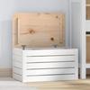 vidaXL Truhe Weiß 59,5x36,5x33 Cm Massivholz Kiefer