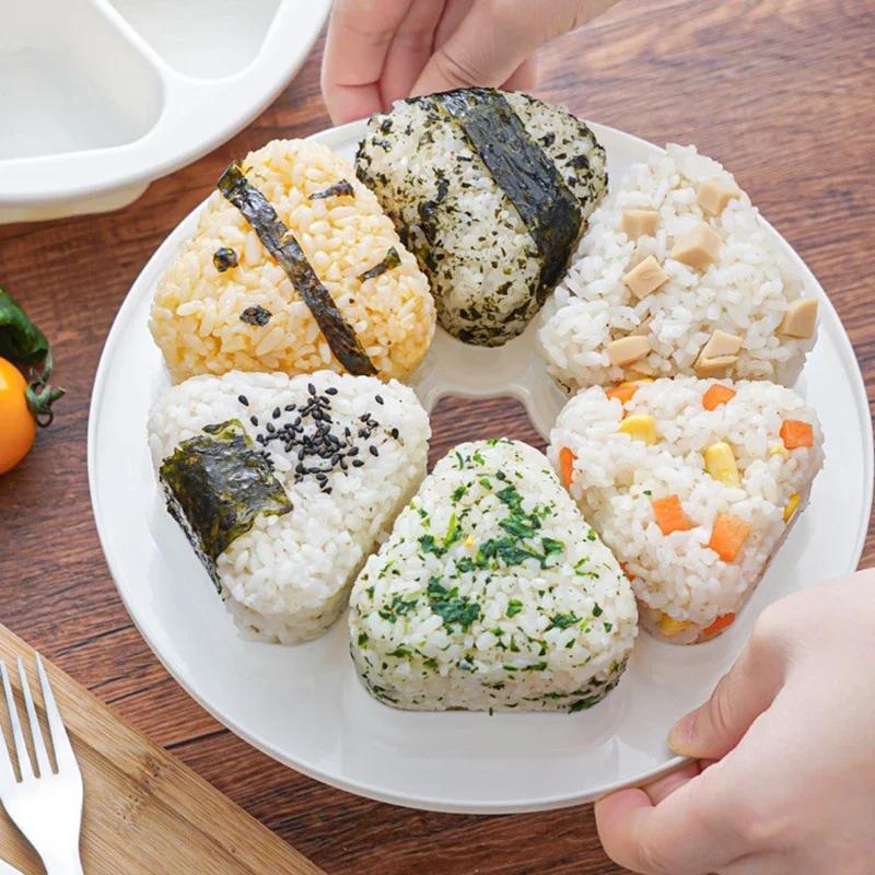 Triangular Rice Ball Bento Box Japanese Sushi Grinder Six in One To Make Nori Rice Making Tools Mold