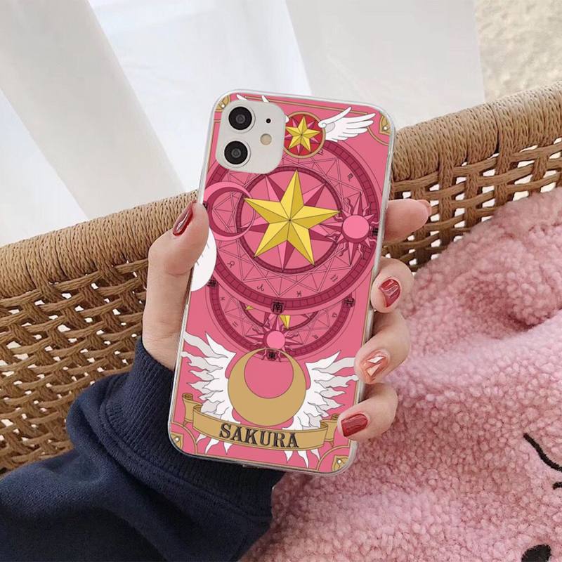 Cardcaptor Sakura Magic wand Moon Phone Case pro iphone 13 8 7 6S Plus X 5S SE 2020 XR 11 12 mini pro XS MAX