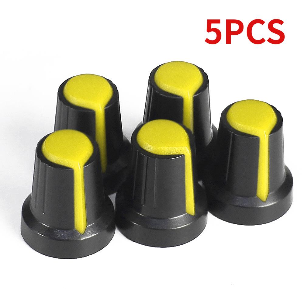 5-30PCS Potentiometer Knobs 15X17mm 6mm WH148 Potentiometer B10K Color Knob Cap Yellow Orange Blue White Red Green