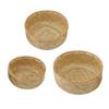 3PCS Woven Storage Bowls Large Capacity Exquisite Clear Grain Decorative Woven Serving Basket Bowl