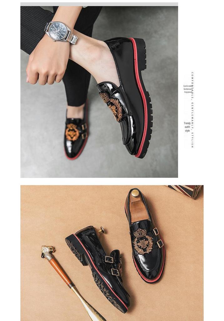 Zapatos de Cuero sin Cordones Estilo Británico para Hombre Tallas Grandes Primavera 2025 - Modernos, a la Moda, Business Casual