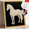 Pearl Art Painting Kit for Adults and Beginners, Elegant Horse Sparkling Painting Craft Home Wall Decor Handmade Gift