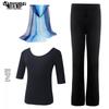 Damen V-Ausschnitt Modal Slim-Fit Tanz-Trainings-Top