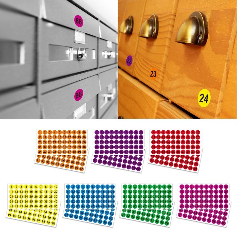25mm Runde Nummernaufkleber für Büroschränke Aktenordner Klassifizierungsetiketten