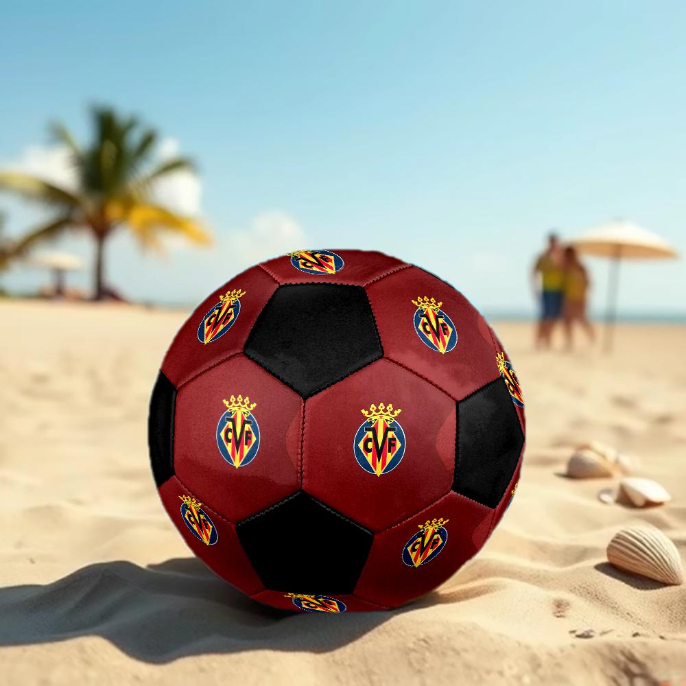 SIZE 5 Villarreal Soccer Ball Colorful All Ages Machine Stitched PVC Competition Ready Durable High-Bounce