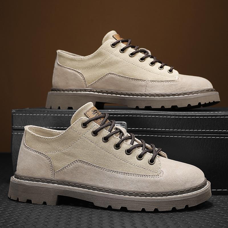 2024 Brand Thick Bottom Designer Ankle Boots Men Outdoor Comfortable Walking Boots High Top Classic  Men Casual Leather Shoes