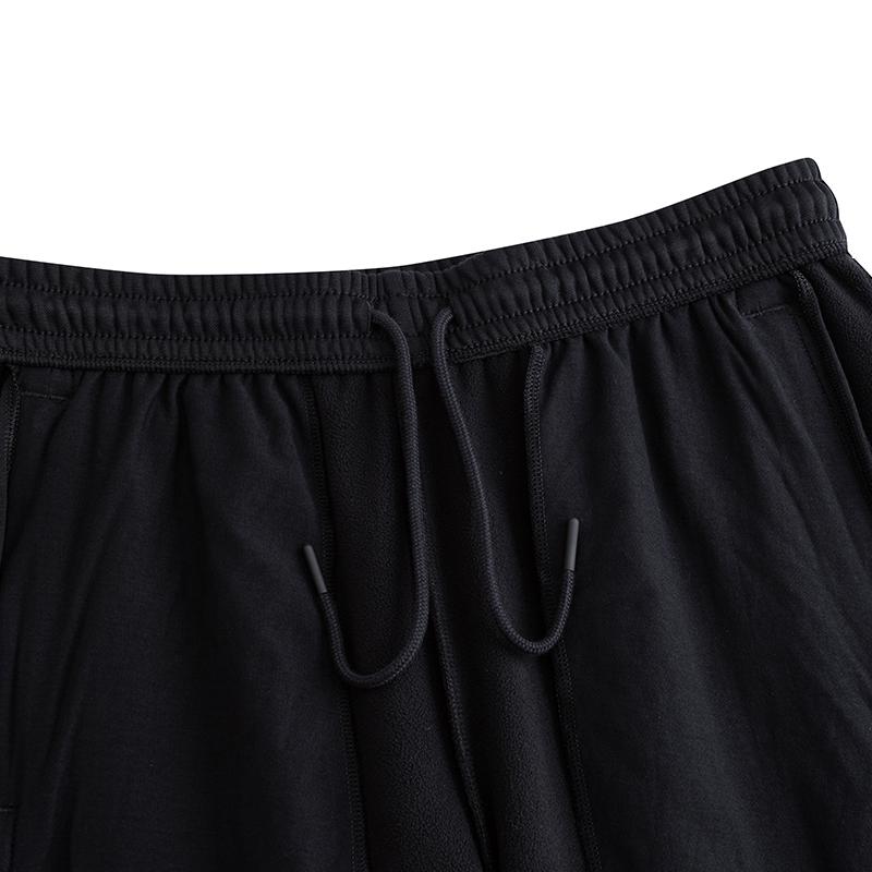 Anta KT Series Basketball Training Loose Straight Leg Solid Color Simple Versatile Knitted Sports Long Pants Men Bottoms Black 152541302P-1