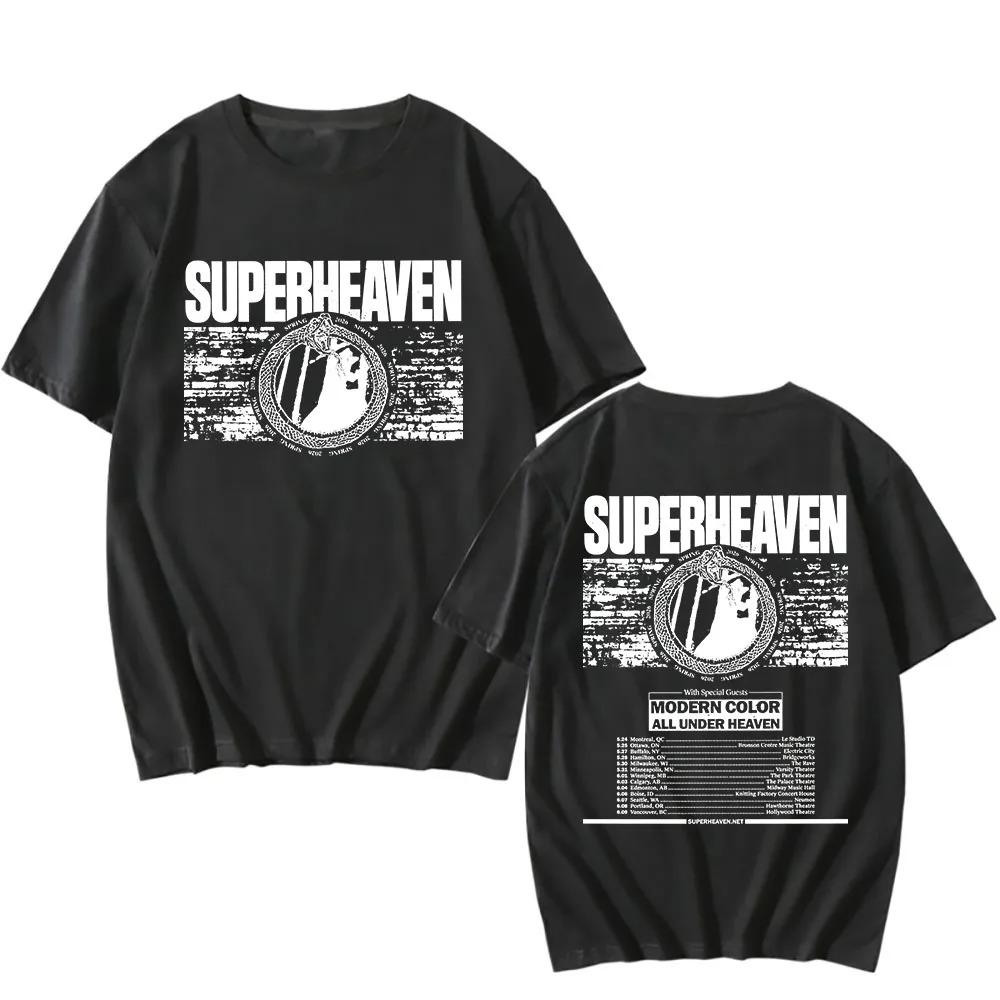 

Short Sleeve UnisexWomen Tee Shirt Rock Band SUPERHEAVEN Tour 2026 Tshirt Unisex Streetwear Cotton Summer Fashion Hip Hop Tshirts 4XL