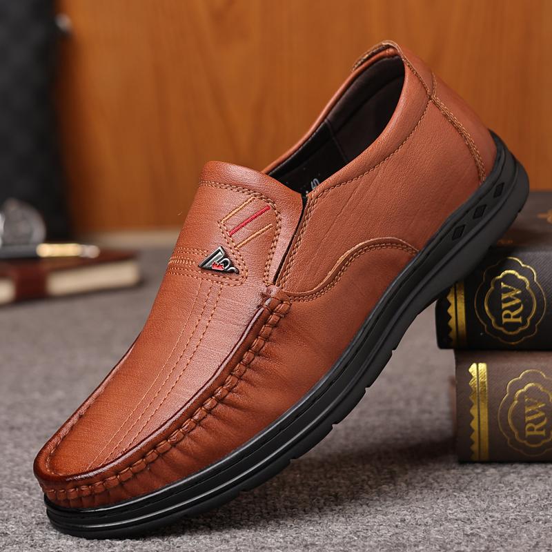 

Leather Shoes For Men Formal Shoes New Design British Style Black Business Shoes JZ-11618 38 коричневий