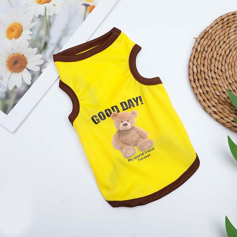 Pet Clothes Cartoon Pet Clothing Summer Shirt Casual Vests Cat T-shirt Puppy Dogs Clothes for Small Pets