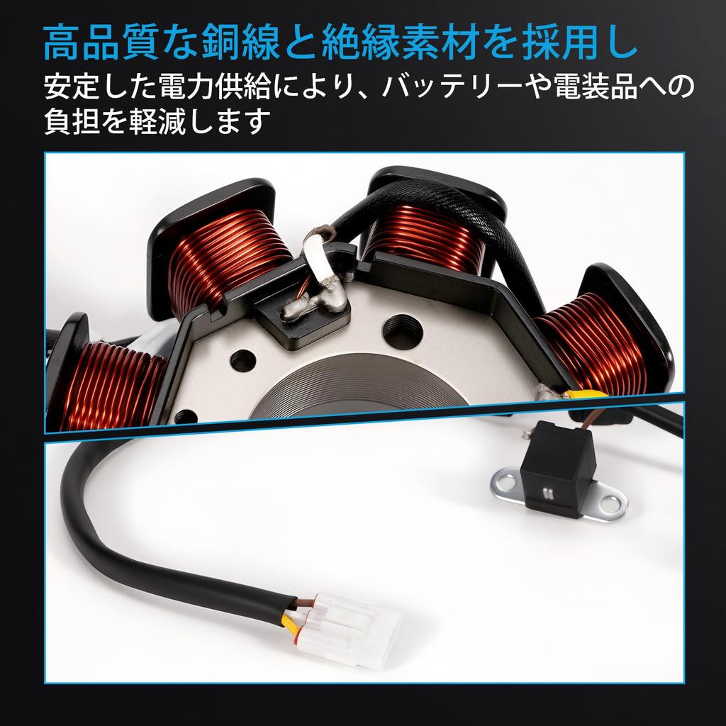 Sarasara Stator Coil Generator for Suzuki Vehicles Address V125 CF46A FI Series 4 Genuine Compatible Number 32101D33G40H000 Repair Repair Custom