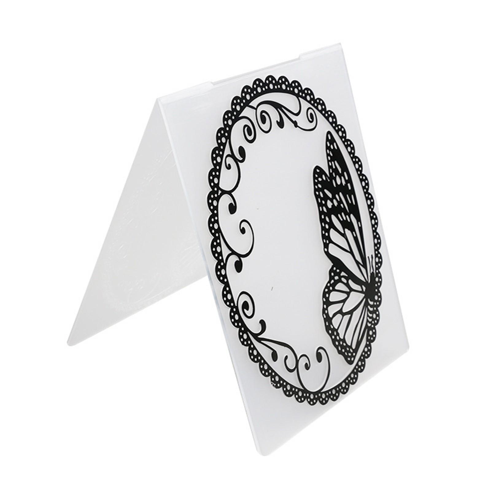 

Aomily 10.5x14.5см 3D тиснение папка прозрачные тиснение пластиковые пластины дизайн для DIY бумага резка штампы скрапбукинг One Size