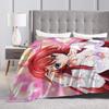 High School DxD Rias Gremory Anime Flannel Blanket Anime Soft Warm Throw Blanket for Bedroom Travel Bedspread Sofa Bed Cover
