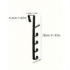 1pc Bedroom Door Hanger Rack Dormitory Wardrobe Hook for Hanging Clothes Bags Hats Wall-Mounted Plastic Storage Organizer