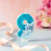 Creative Gradient Blue Digital Birthday Candle Party Dessert Table Ornaments First Celebration Cake Decoration