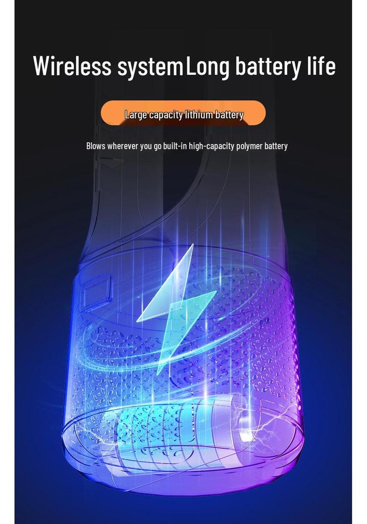 Silent USB Rechargeable Desktop Leafless Tower Fan with Power Display