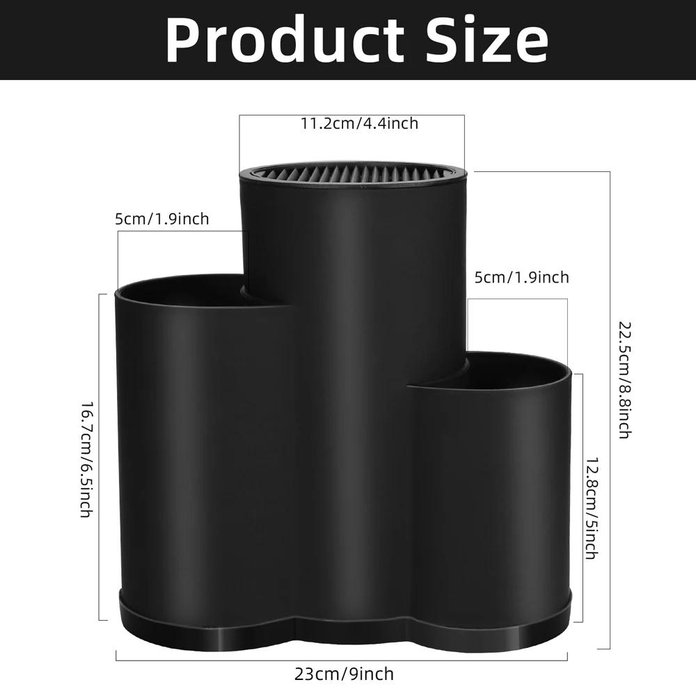 Knife Holder Multi-Function Utensil Stand Knife Block PP Flatware Drainer Storage Box Spoon Fork Kitchen Organizer Rack