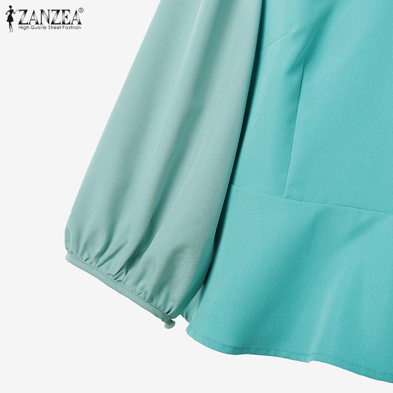 ZANZEA Bluză cu mâneci lungi și fuste Seturi de costume din două piese de vară pentru femei