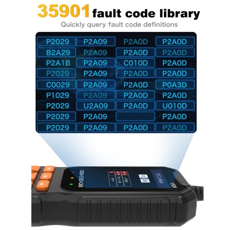 Vehicle OBD Scanner Auto Engine Light Fault Code Reader Detection Multi-language Diagnostic Scanner with Digital Display