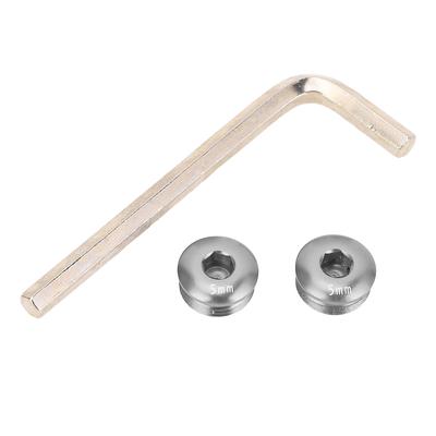 Fahrradpedal Schraubkappe Aluminiumlegierung M14 Gewinde 5MM Pedalschraubenabdeckung für Mountainbike Ti Farbe