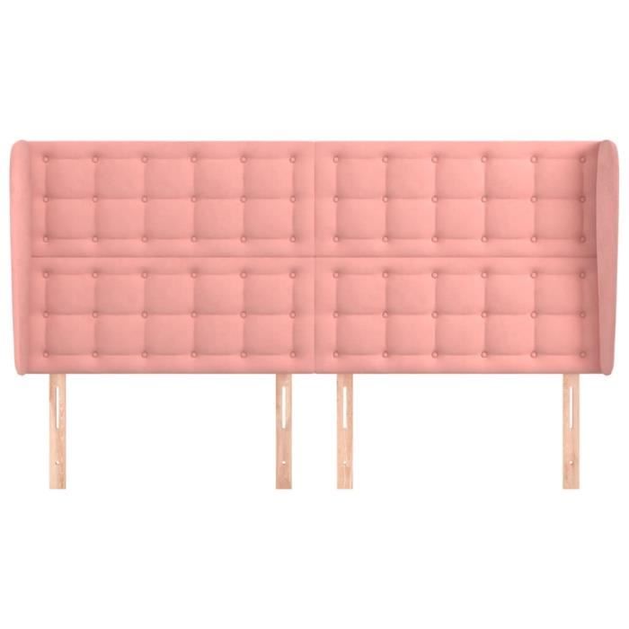 VidaXL Headboard with Ears Pink 203x23x118-128 Cm Velvet3118461