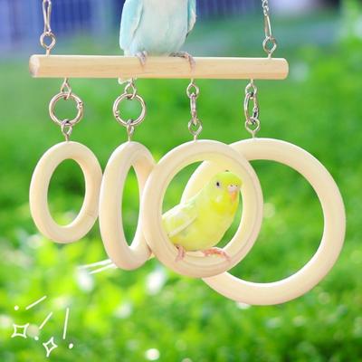 Wooden Parakeet Loop Tunnel Birds Climbing Bird Perch Swing Parrot Ladder  Cage Accessories