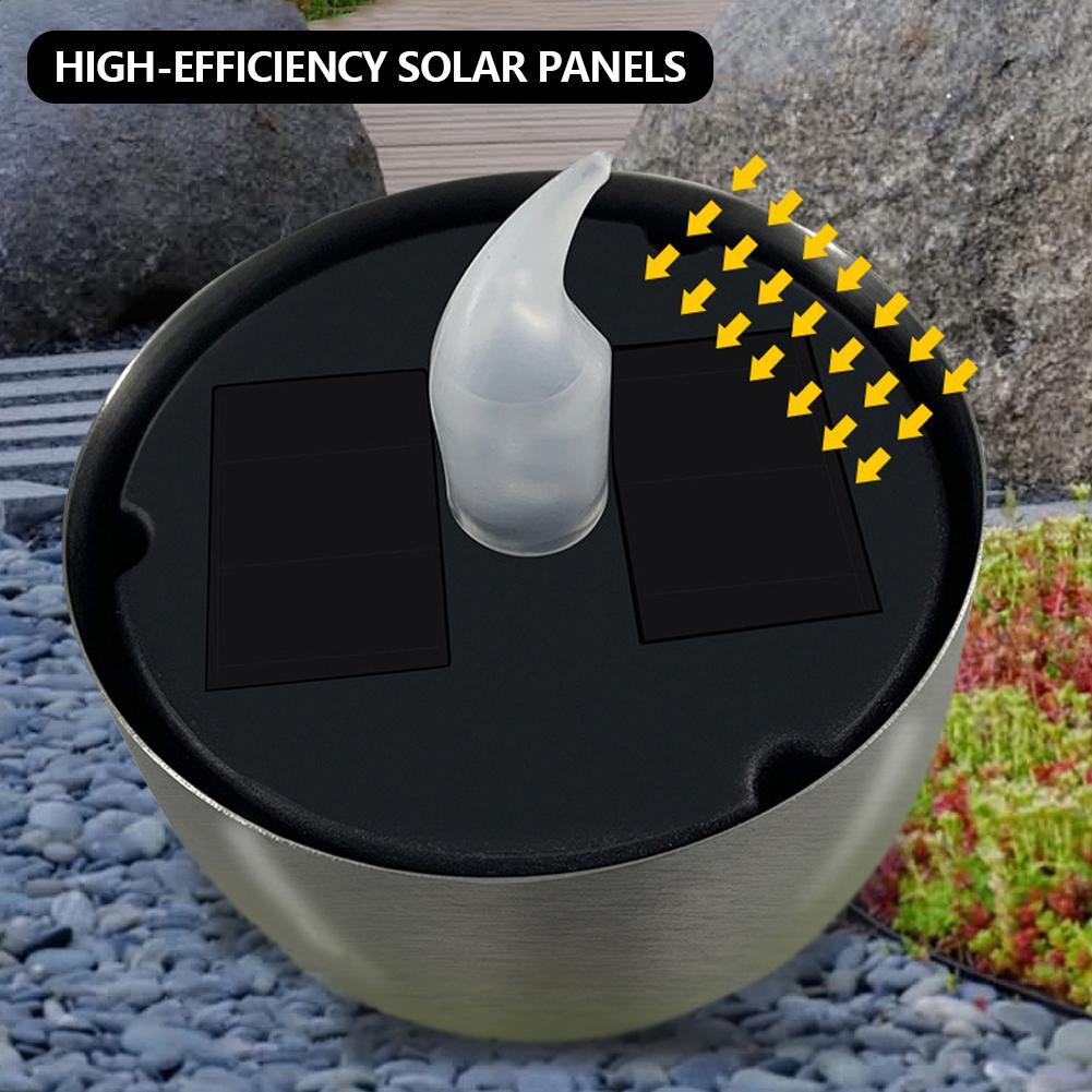 LED Solar Candles Light Flameless Rechargeable Night Light for Wedding Party Garden Decor Outdoor Waterproof Solar Candles Lamp