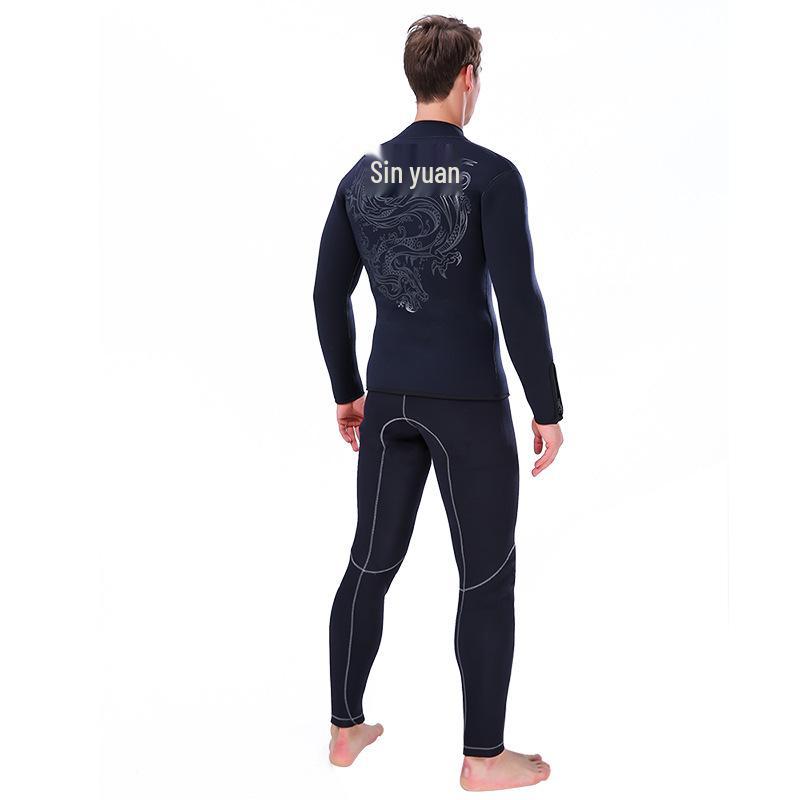 Slinx 5mm Fleece-Lined Split Wetsuit Jacket - Thickened Warmth for Diving & Surfing