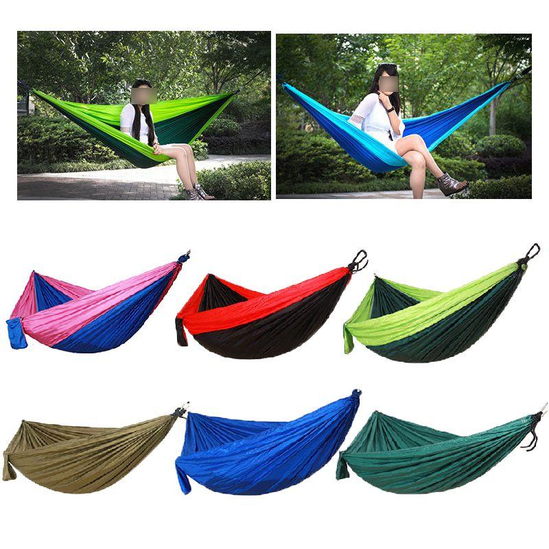 Parachute Double Person Nylon Hammock Outdoor Travel Camping Swing Hanging Bed