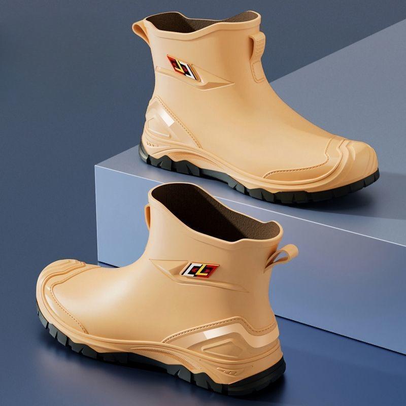 Frühling Herbst Kochen Arbeit Knöchel Herren Gummistiefel Niedriger Absatz Wasserdicht Beständig Angeln Wasser Kunststoff Gummi 2026 Schlamm Herrenschuhe