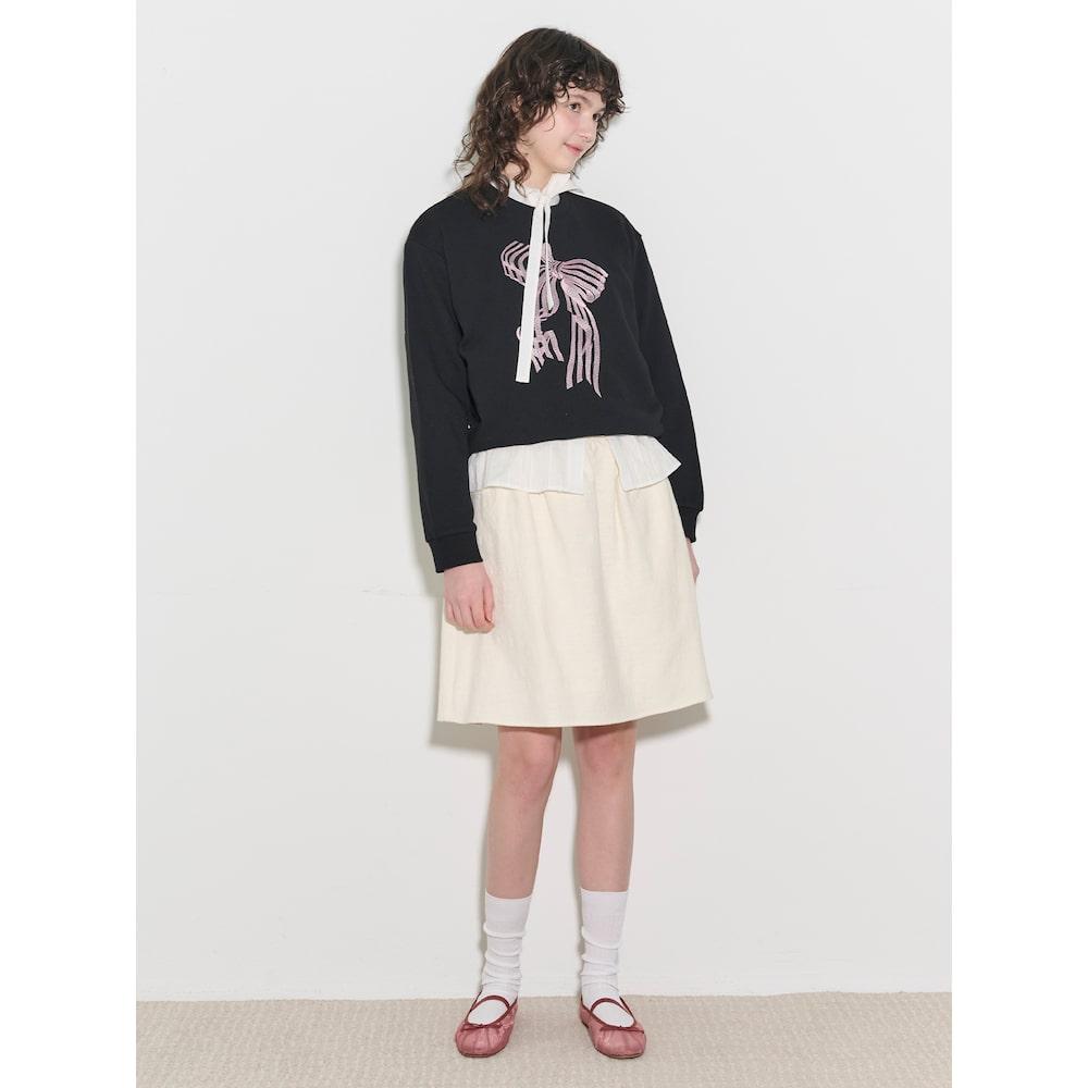 Binpolleidiseu [B. My] Jacquard Full Skirt Ivory (Bf5227N020)